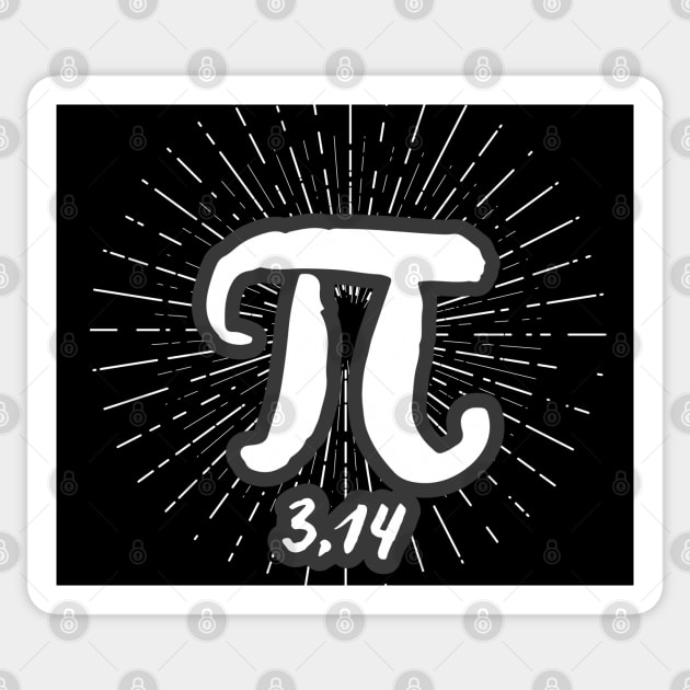 Happy Pi Day No. 1: On March 14th on a Dark Background Sticker by Puff Sumo